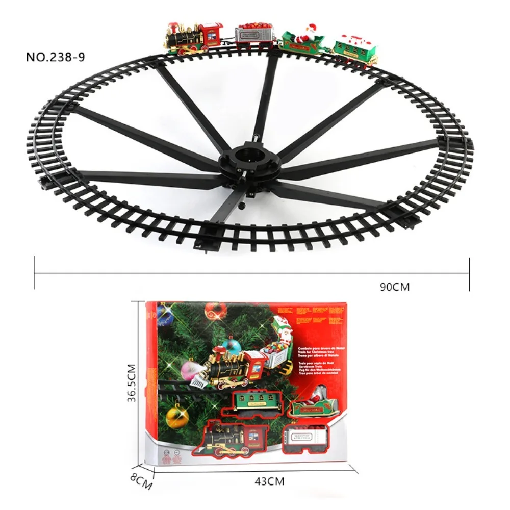 Decorazione dell'atmosfera dell'albero di Natale Il suono e la luce del treno elettrico può appendere l'albero di Natale Regali di Natale dell'auto ferroviaria di Natale