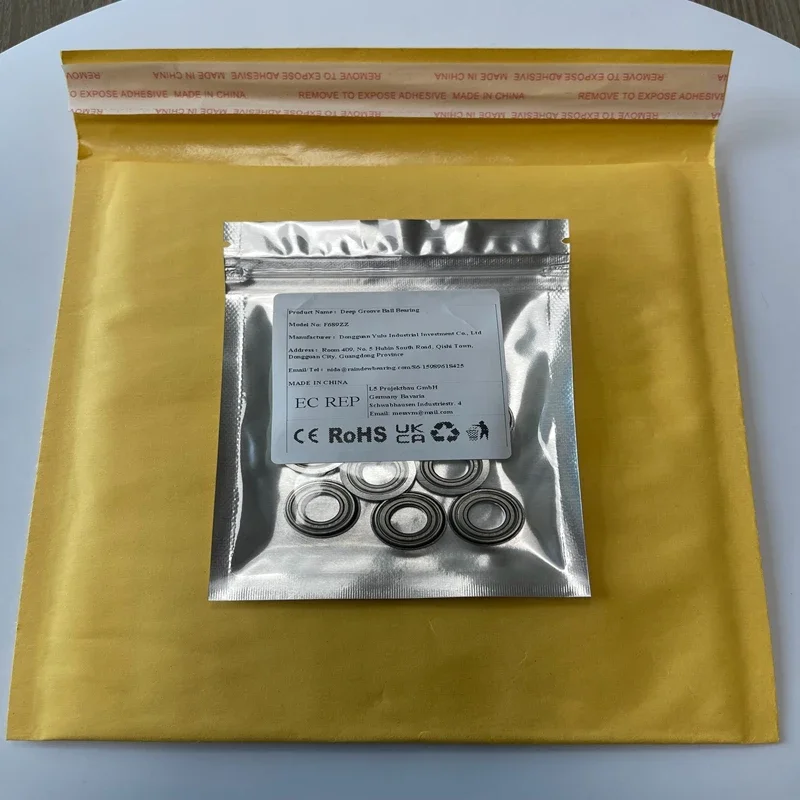 10Pcs F689ZZ Flange Bearing  ABEC-7 Deep Groove Ball Bearings F618/9ZZ 9x17x5 mm