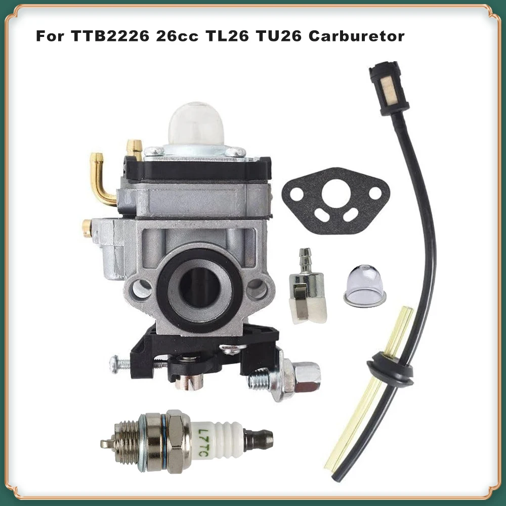 

TL26 TU26 Carburetor TTB2226 26cc Trimmer Lawn Mower Spark Plug Oil Filter YouTube Accessories