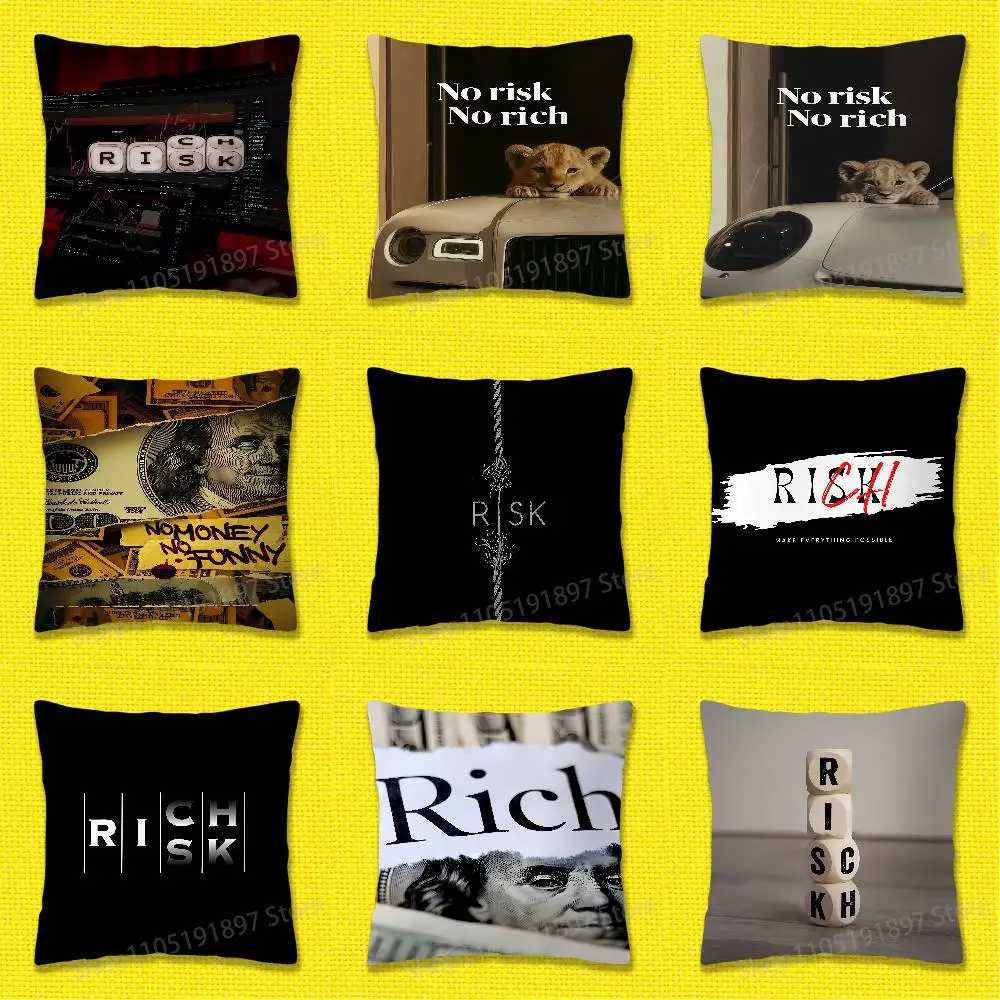 

Money Trading Day Trader Risk Rich Throw Pillow Case For 55x55cm 30x30cm 50x50cm 45x45cm 40x40cm Square Chair Pillowcase Case