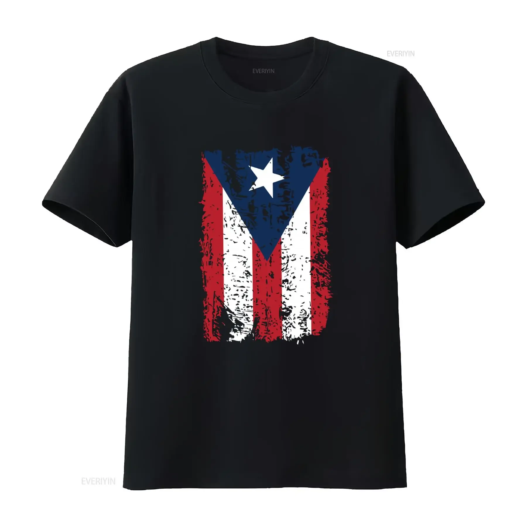 Puerto Rico Flag Boricua Rican Pride T Shirt Nuyorican Print vintage Washed Versatile Slightly Breathable Soft fashion Casual