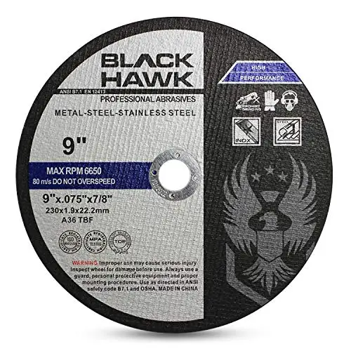 

9" x .075" Metal Cutting Discs for Angle Grinders, 25 Pack - Fast Cutting & Durable
