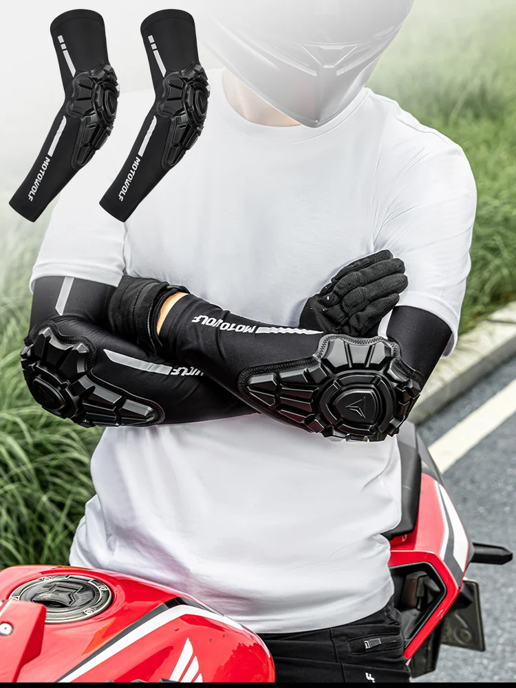 

Летние защитные налокотники из ледяного шелка для мотоциклов, велосипедов и гонок, защита рук, мотоэкипировка для улицы