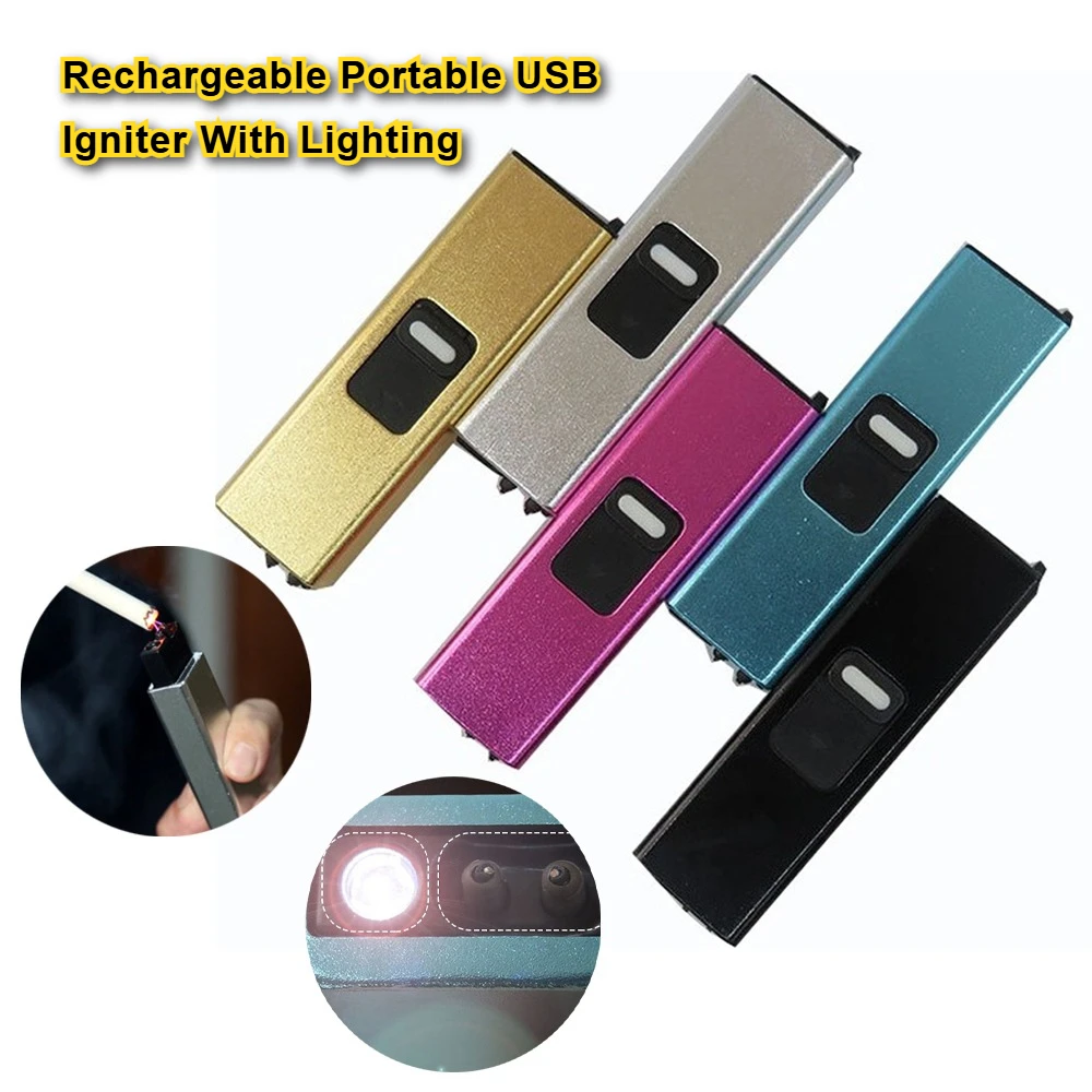 ولاعة معدنية محمولة قابلة لإعادة الشحن عبر USB، ولاعة قوس واحدة، بلازما عديمة اللهب، أداة دفاع عن النفس المختارة للرجال #1