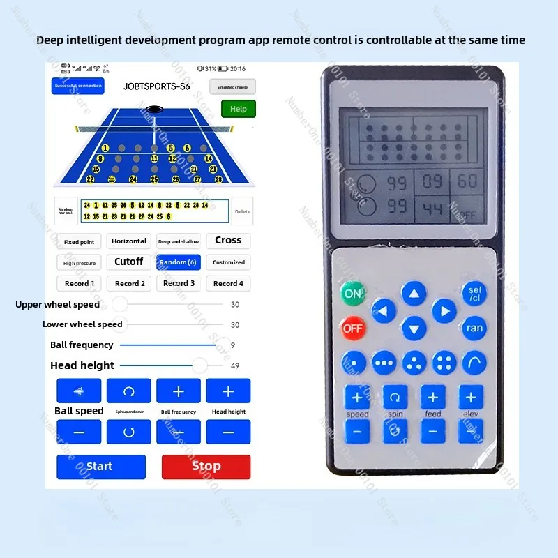 JTS6 Intelligent Tennis Automatic Service Machine Single Multiplayer Training Sparring Service Device