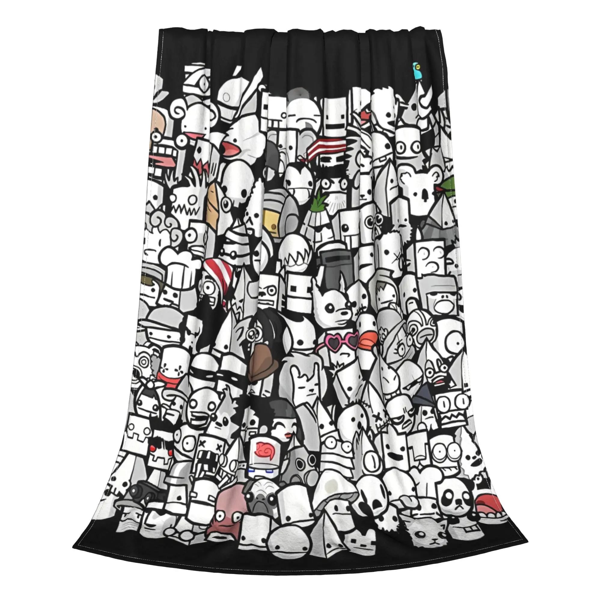 1PC Home Cute Room Decor Blocky Cartoon Character Blanket Throw Blanket BattleBlock Theater Novelty Warm Blanket All Season