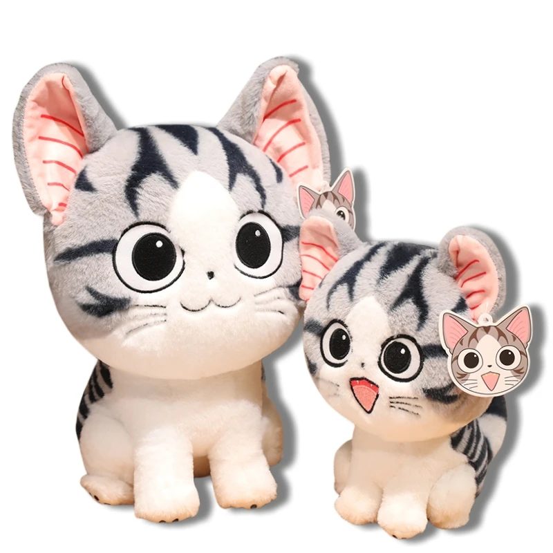 24/35/45cm Cute Cat Plush Doll Black And White Standing Cheese Cat Plush Toy Soft Cotton Wool To Accompany The Sleeping Doll