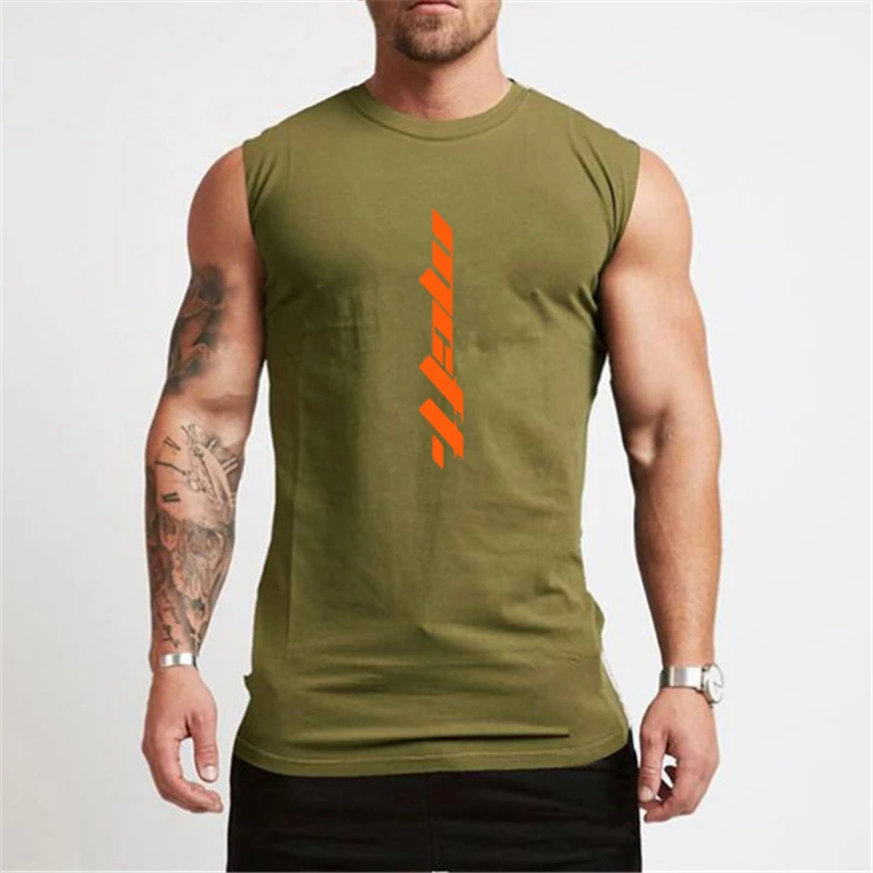 Gym Tank Top Men Summer Workout Sleeveless Shirt Bodybuilding Clothing Fitness Mens Sportswear Muscle Vests Men Tanktops