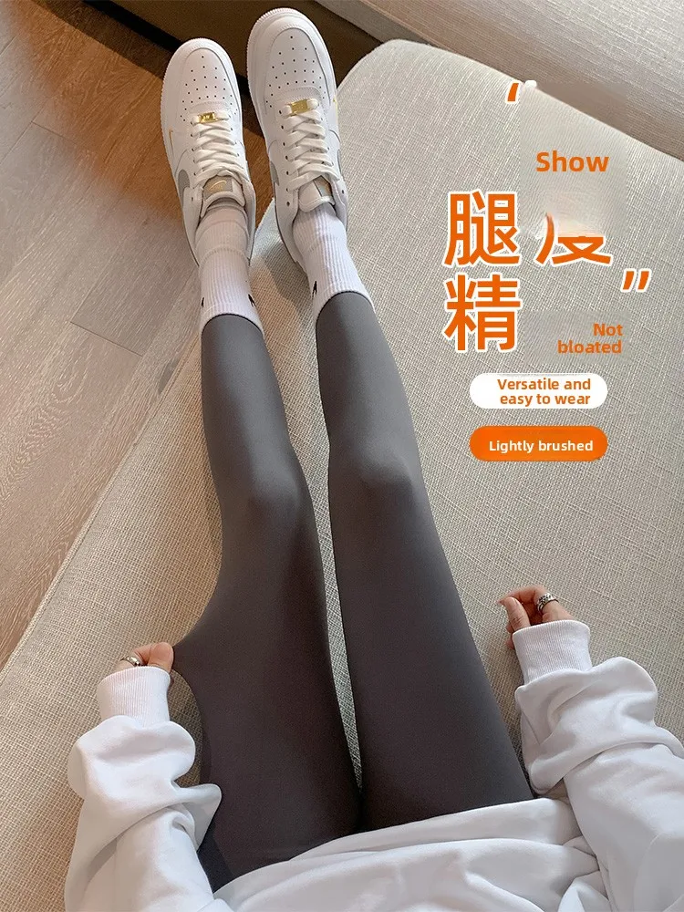 

Брюки для йоги с высокой талией, женские зимние теплые эластичные брюки из овчины, свободная посадка, верхняя одежда для похудения, брюки