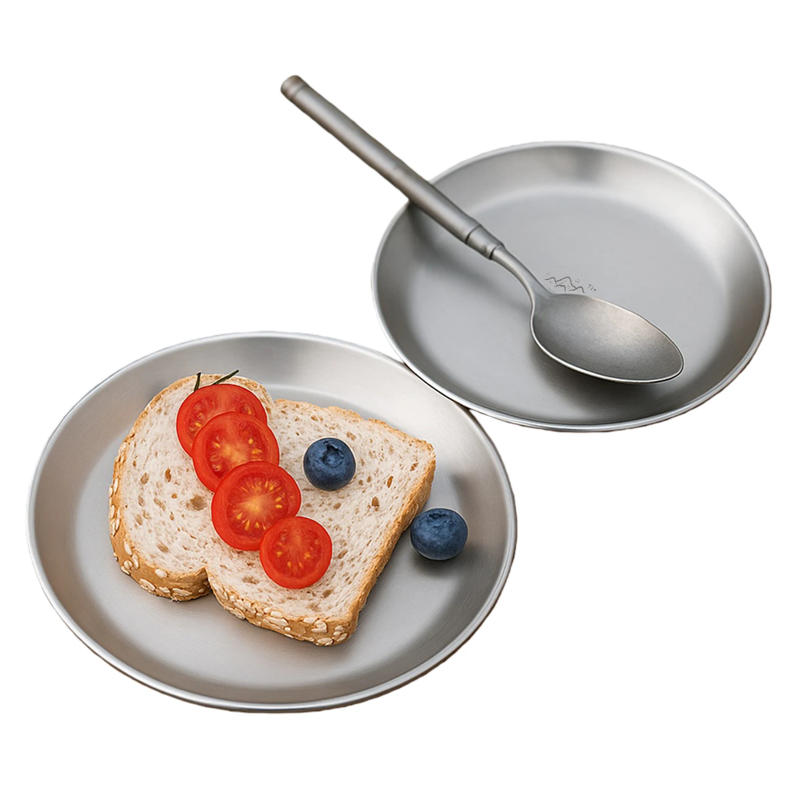 Titanium Purification Plate Portable Travel Tableware Lightweight Backcountry Dinnerware Rust Proof Outdoor Fruit Salad Plate