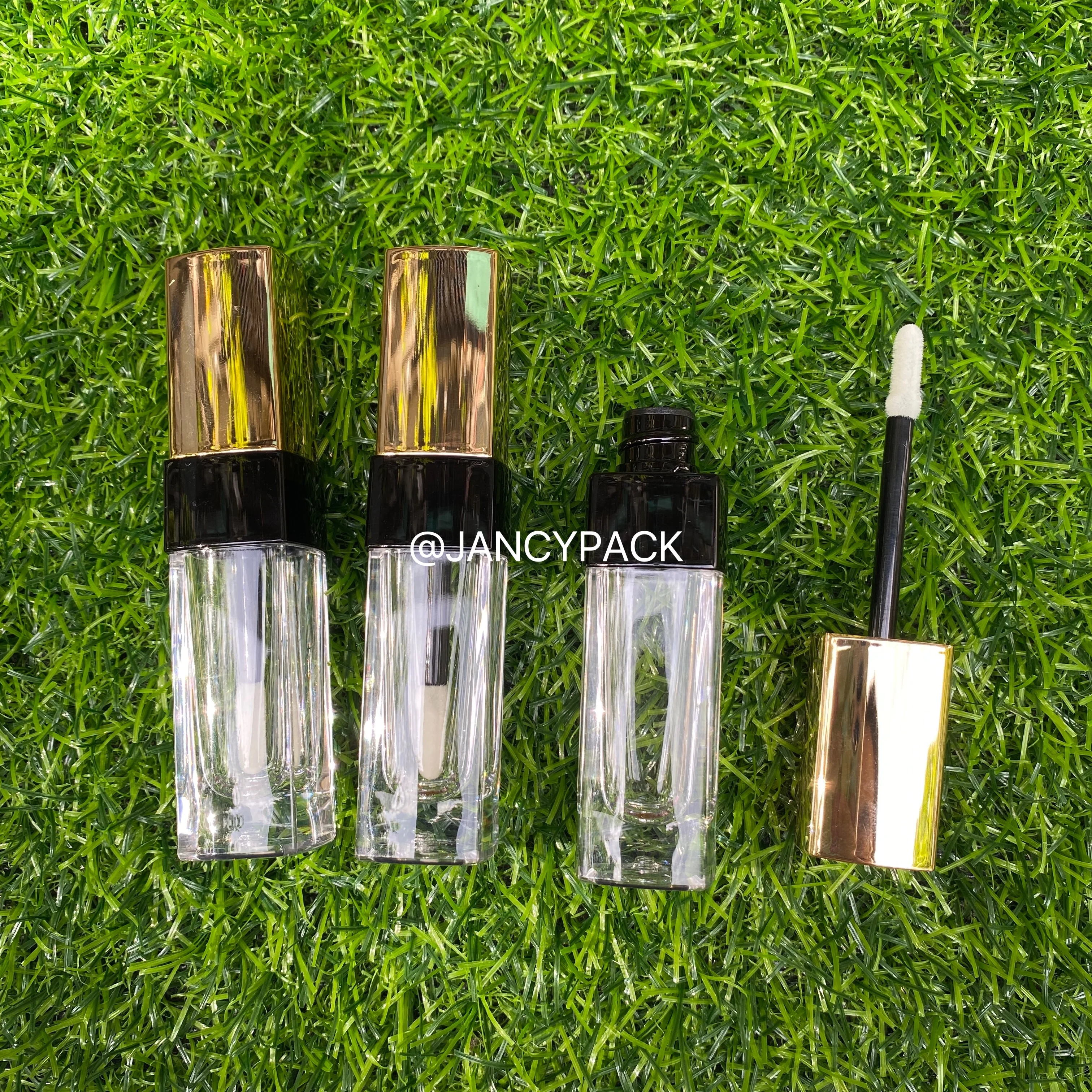

DIY Lip Gloss Container Bottle Refillable Bottles Lip Glaze Container Sample Vials Shiny Gold Lip Blam Makeup Cosmetic Container
