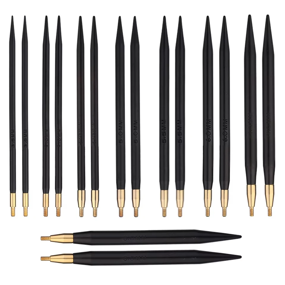 Fenrry Interchangeable Sandalwood Circular Knitting Needles Tips Spokes Knitting Needles Weaving Tools DIY Knit Accessories