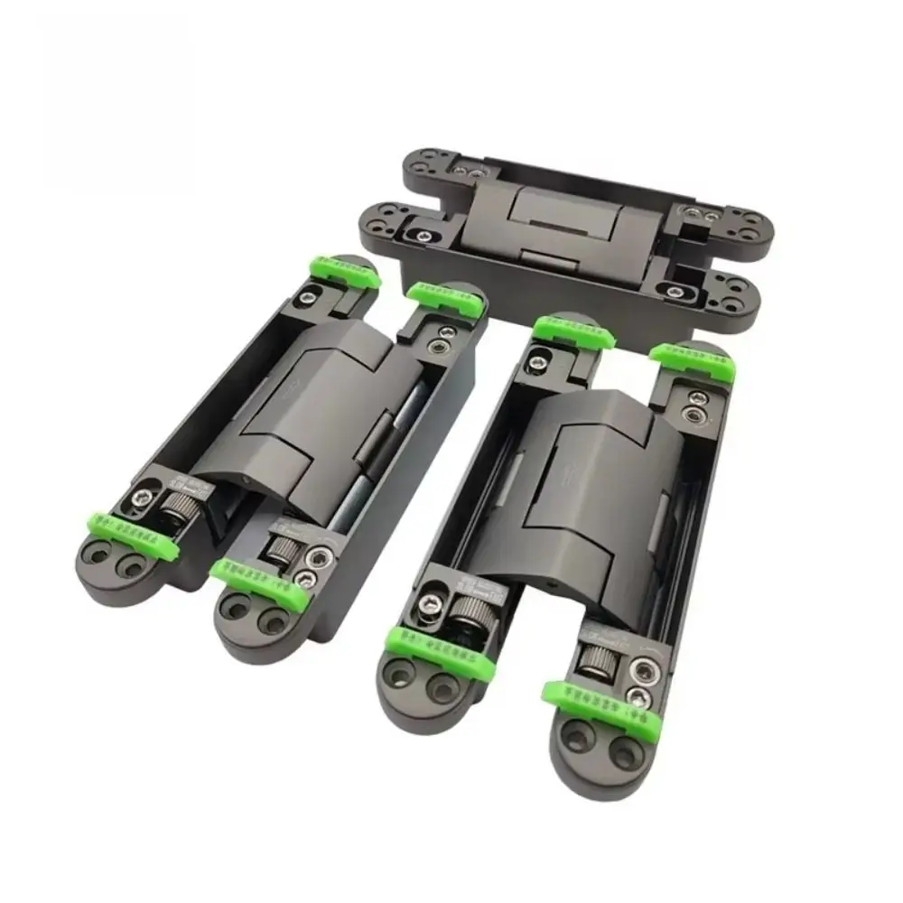 Silent Close Hydraulic Adjustable Hinge Invisible Mounting Folding Automatic Door Closing Device Furniture Fittings Adjustable