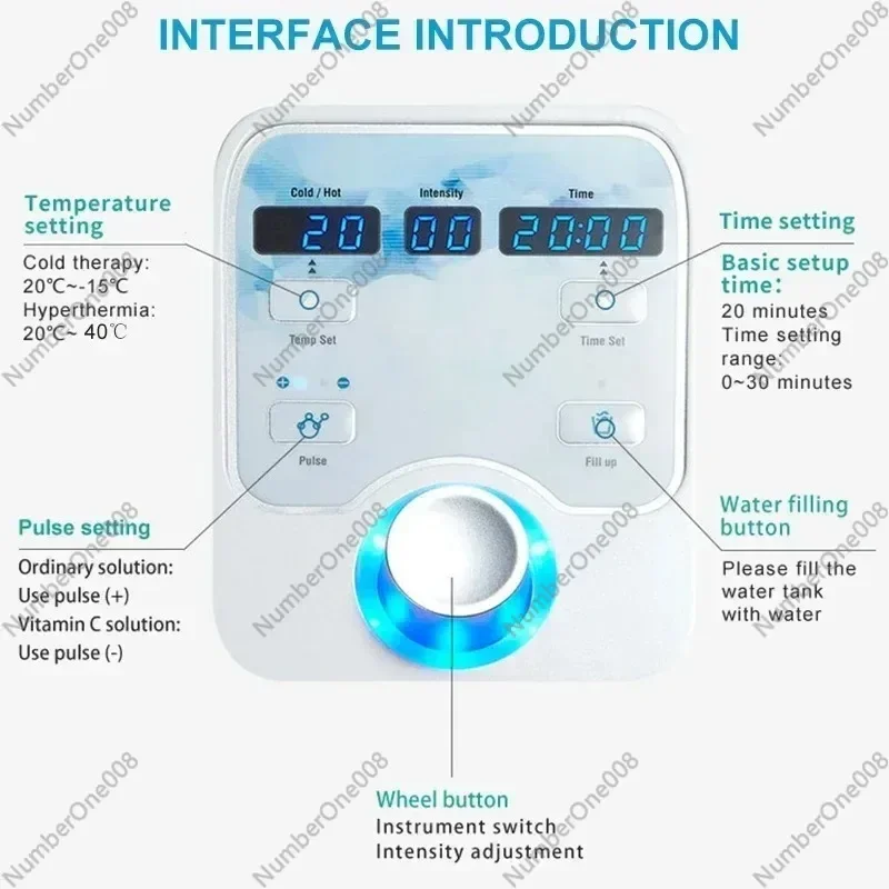 2024 New Portable Cool Hot EMS for Skin Tightening Anti Puffiness Facial Electroporation Machine Sliming Beauty Device