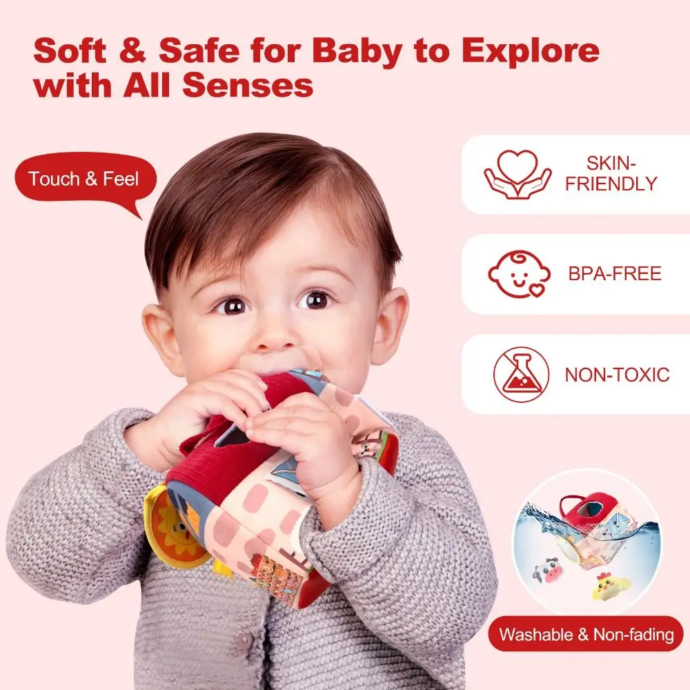 

Farm Simulated Baby Soft Animals with Sound Cute Farm Animals House Set Training Cartoon Animals Cognition Boys Girls