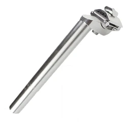 Bicycle Seatpost 27.2mm Aluminium Alloy Seat Post with Adjust Clamp for MTB Mountain Bike Road Track 27.2X300mm,Silver
