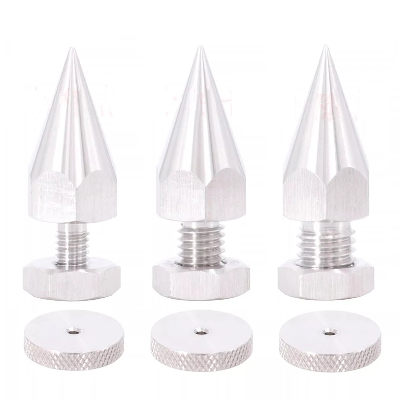 

4PCS 316L Stainless Steel Speaker Shock-absorbing Spike Amplifier Shockproof Isolation Stand Feet Cone Base Pads M6 M8 M10