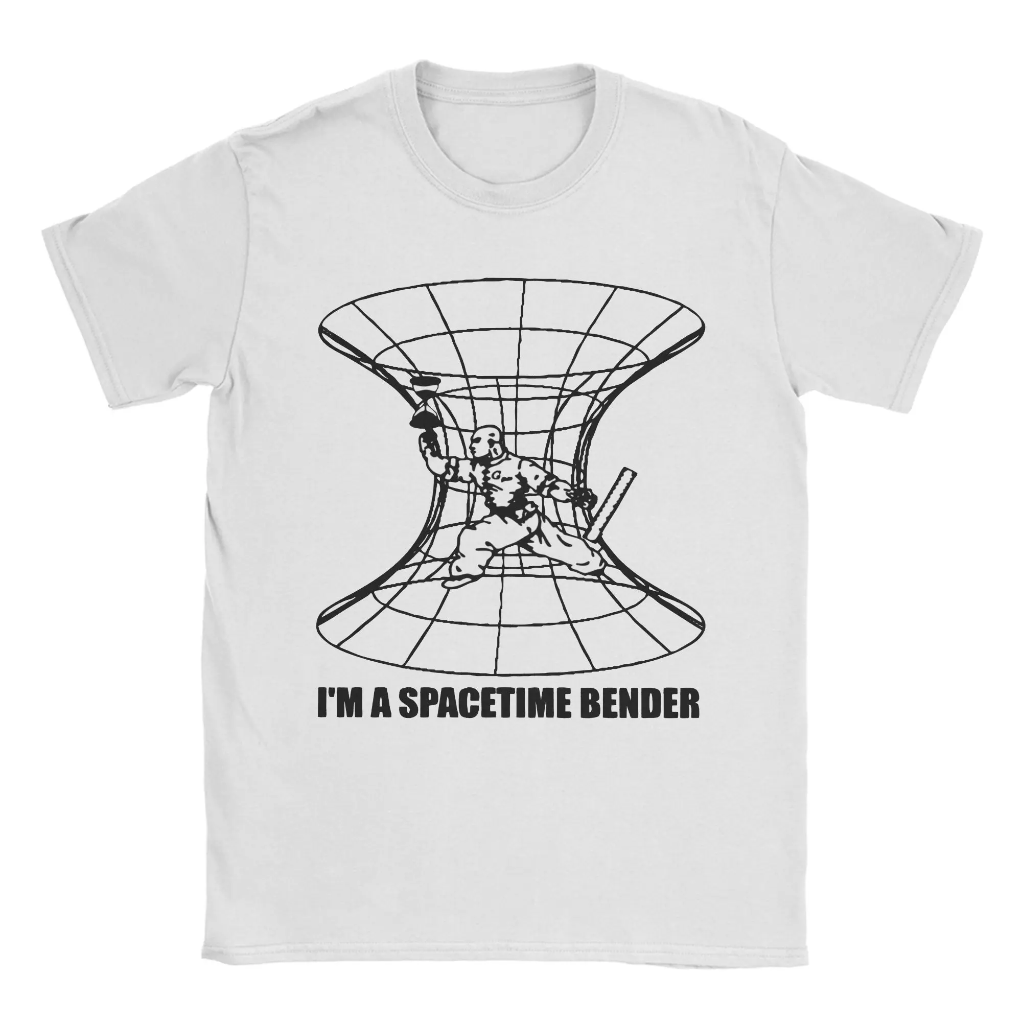 Retro Spacetime Bender T Shirt Short Sleeve Tops Quantum Mechanics Physics Science Physical Geek Nerd Cotton Summer Clothing