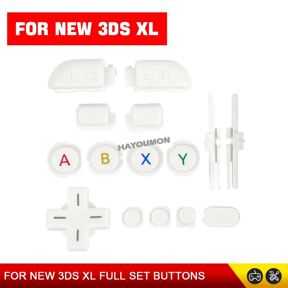 5 Farben ABXY Komplettset für NEW 3DS LL Kreuztasten Richtungspfeiltasten D-Pad Ein/Aus-Tasten für NEW 3DS XL Spielkonsole – Detail 11