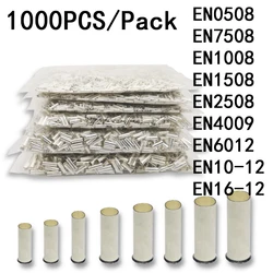 1000pcs/Pack EN0508 EN7508 EN1008 EN1508 Insulated Ferrules Terminal Block Cord End Wire Connector Electrical Crimp Terminator