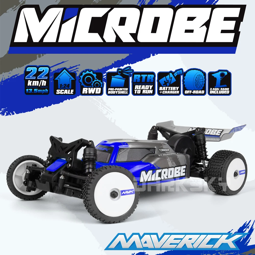 

HPI Maverick Microbe 2WD Brushed RC Off-road Buggy 1/24 Electric Remote Control Model Car RTR Adults Children Toys