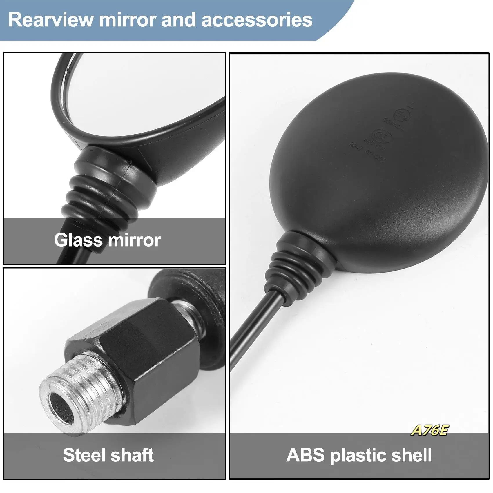 

Universal Motorcycle Folding Mirror Motorbike Street Bike Side Mirrors Rearview Scooter Mirror 8/10Mm For Honda Suzuki Kawasaki