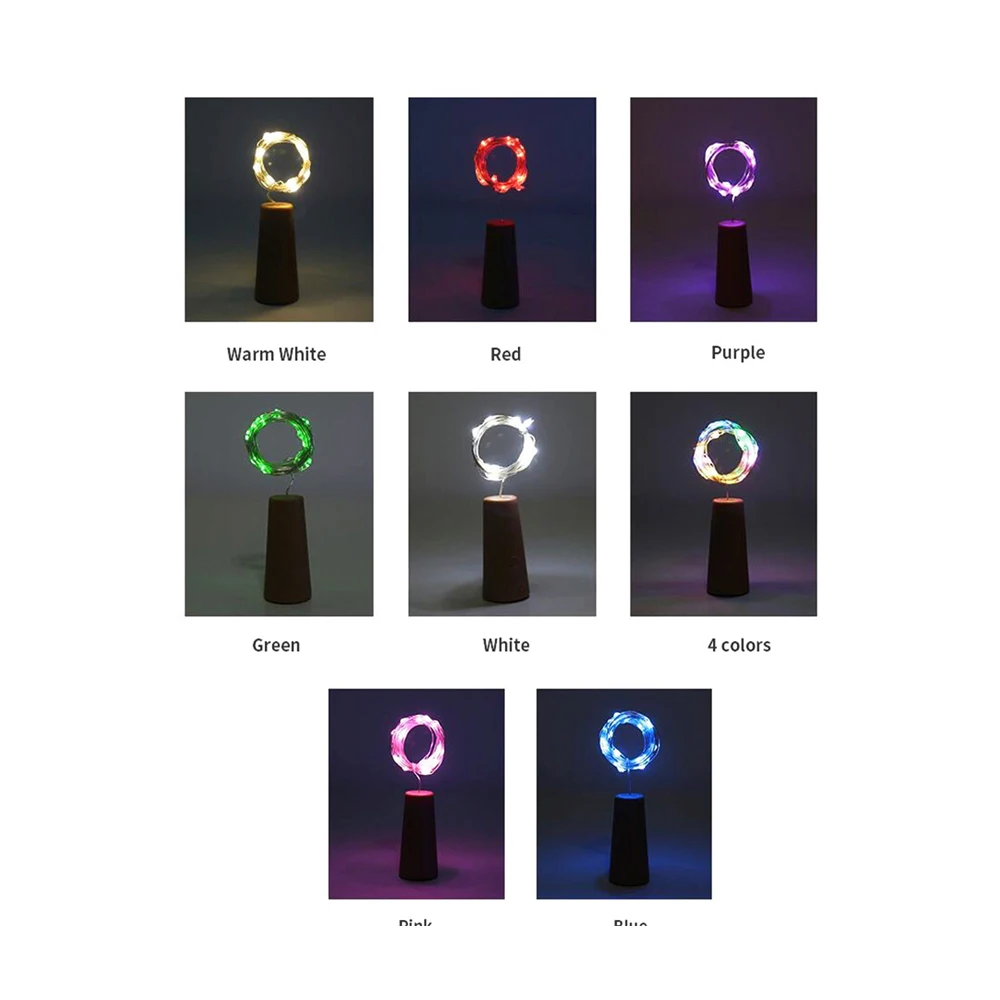 1M 2M 3M Kerstverlichting Koperdraad LED Guirlande Kurk Wijnfles Verlichting Kerst LED String Light Party bruiloft Decoratie Lamp