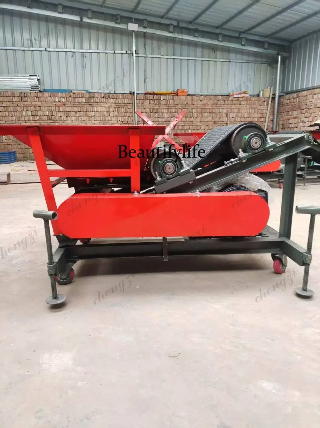 81 New multi-functional mobile grain throwing machine conveyor high-power small raising machine for wheat, corn and riceN138