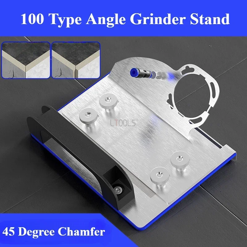 Portable 100 Type Angle Grinder Bracket Metal Ceramic Tile Cutting 45 Degree Ceramic Tile Chamfer Stand Tile Chamfering Tool