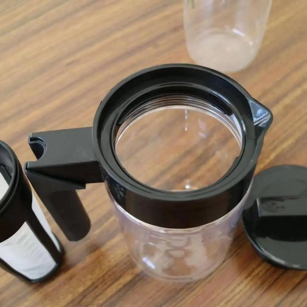 Iced Coffee Maker Brew Coffee Maker Kettle with Filter Leak-resistant Airtight Seal Handle Design Iced Coffee Tea Brewing Pot