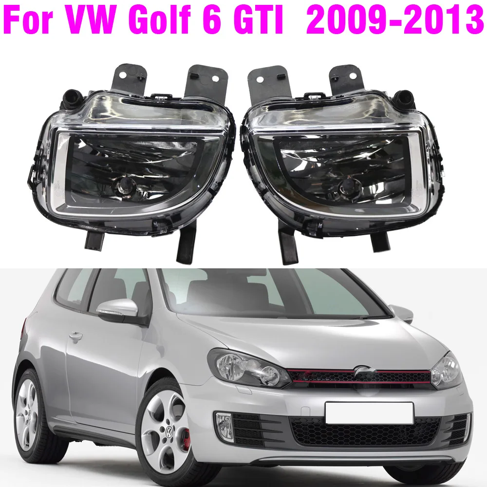 For VW Golf 6 GTI Fog Lamp 2009-2013 Front Bumper Fog Lamp Light With Bulbs Left Right Car Styling