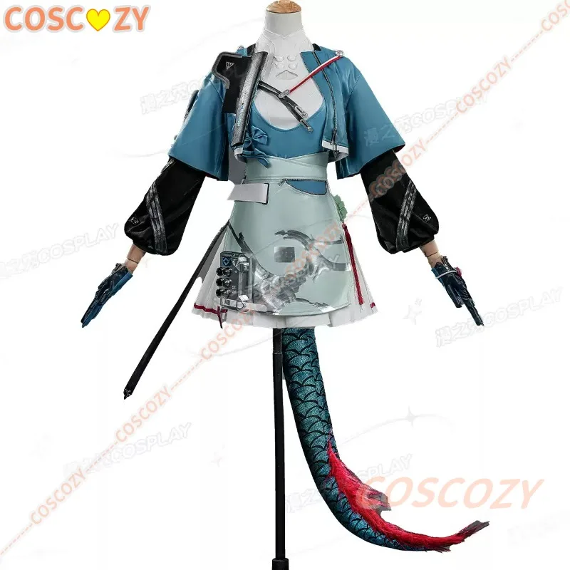 Anime Arknights: Endfield Chen Qianyu Cosplay Costume Wig Headwear Tail Halloween Cosplay Costume Props Accessories for Woman - view 5