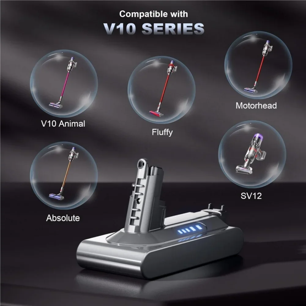 

25.2V 6Ah Li-ion Battery Pack Replacement for Dyson Cyclone V10 Animal Absolute Fluffy Motorhead Total Clean Aspirateur Vacuum