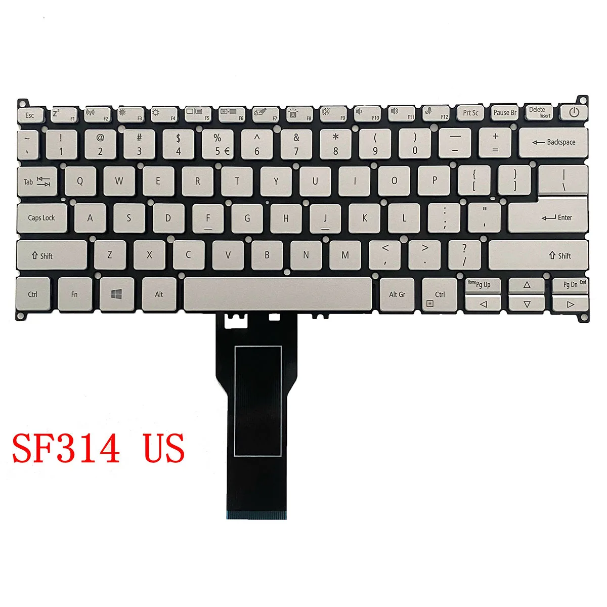 US Laptop Keyboard For Acer Swift 3 SF314-54 SF314-54G SF314-54G-52L8 Silver