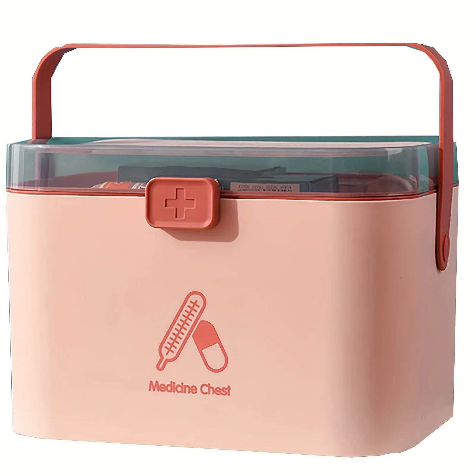

Medicine Storage Box With Handles & Multi-layer, Large Capacity Plastic Pills Box, Household Portable Medical Storage Box
