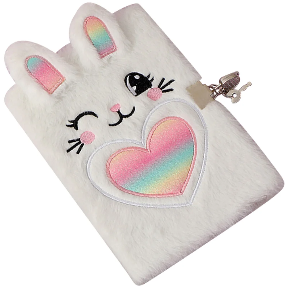 

Pocket Notebook Notes Fluffy Cover Novelty Little Notebooks for Taking Lockable Girl Travel
