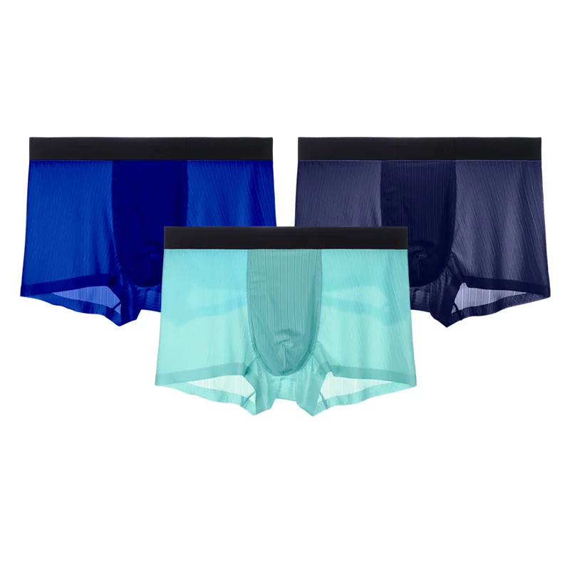 

men ice silk persality youth trend suer bers ultra-thin non-trace brehable