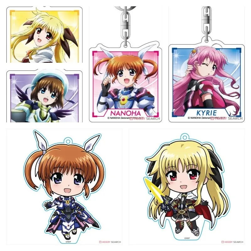Волшебная девочка лирический Nanoha 6 см акриловый брелок-подвеска сумка автомобильный брелок аксессуары для телефона аниме подарок для еды