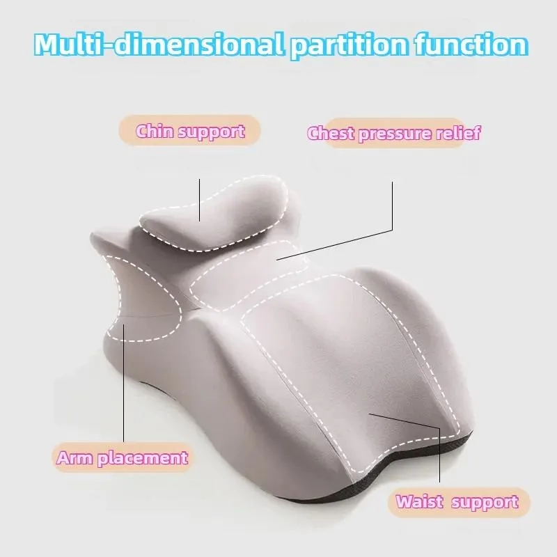 Lying in Bed Pillow Prone Multi-functional Prone Pillow Memory Foam Ergonomic Pillow Machine Washable And  Hypoallergenic
