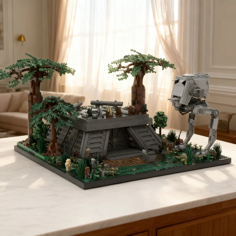 

5770 деталей MOC SW: Битва на Эндор, Имперский бункер, модель звездолета, конструктор, DIY, креативный подарок, декор для витрины, премиум-качество