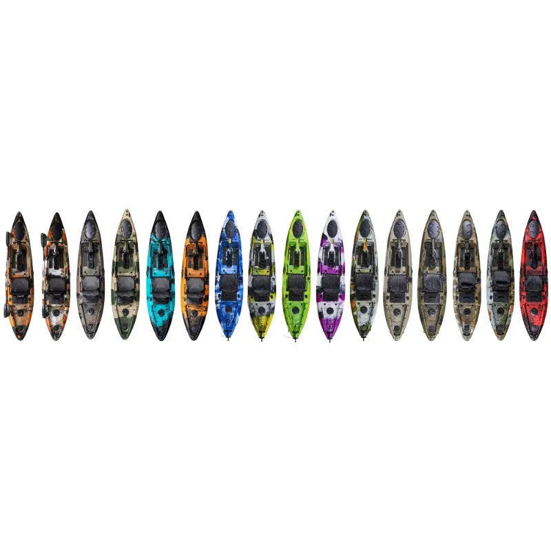 Гладкая и долговечная педальный каяк для морской рыбалки на корпусе для одного человека с различными цветами на выбор