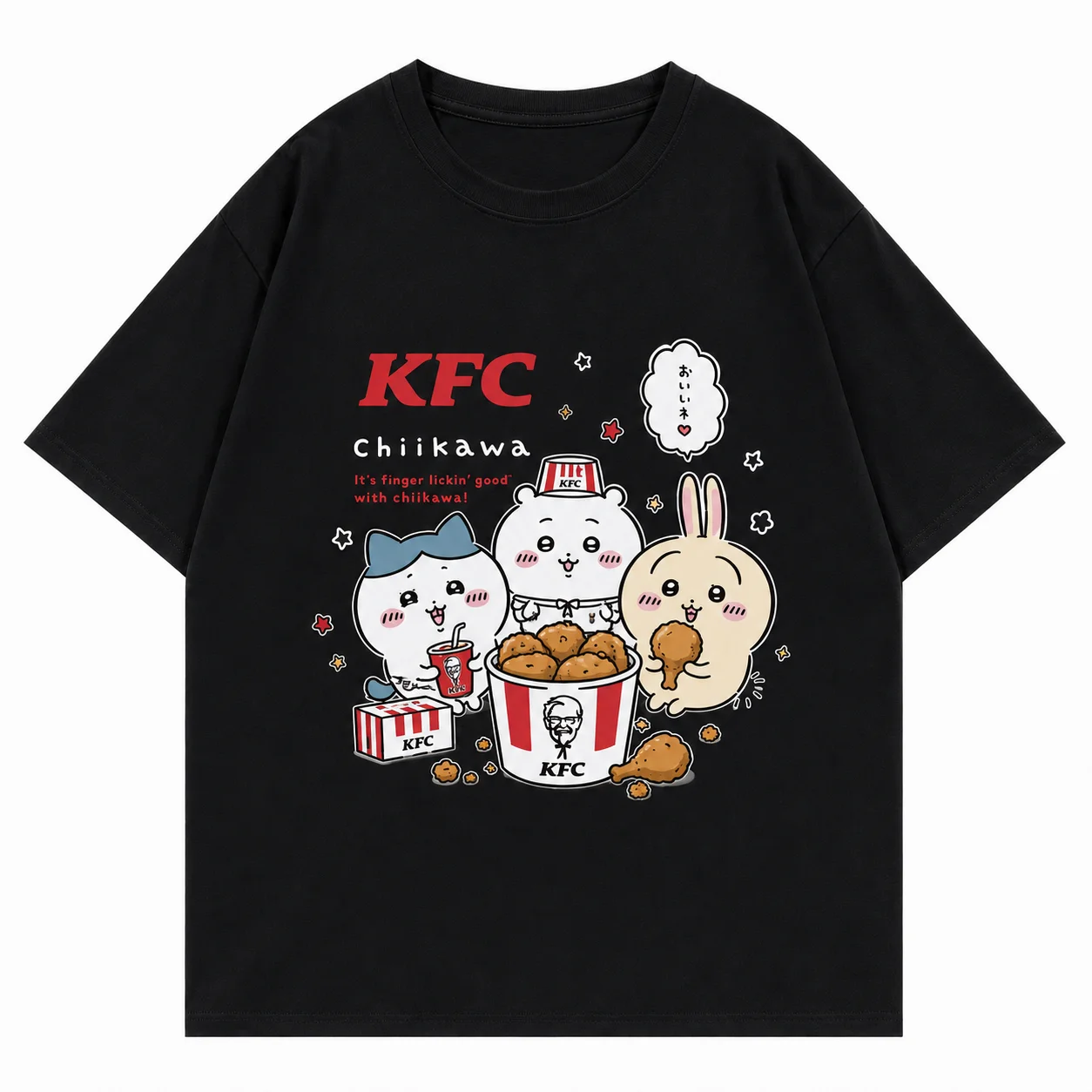 CHIIKAWA Summer Parent Child Pure Cotton T-shirt Comfortable Breathable High Quality Ins Y2k Men's T-shirts Clothes for Man