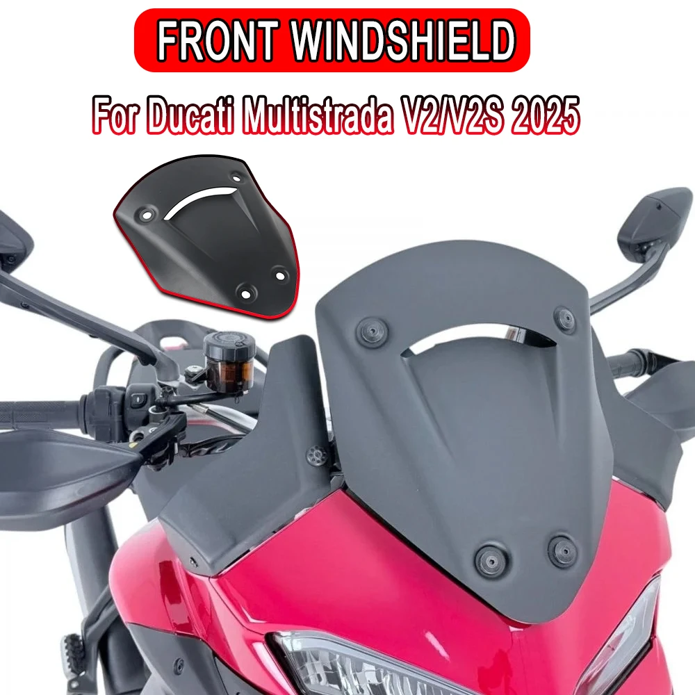 

Front Windscreen Windshield Sport Wind Deflector Motorcycle Accessories For Ducati Multistrada V2 Multistrada V2S 2025 2026