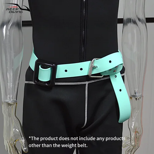 Imagen 2 del producto Cinturón de peso de silicona para apnea con hebilla de acero inoxidable 316, bloque de plomo ajustable, accesorios para cinturón de buceo con soporte de carga