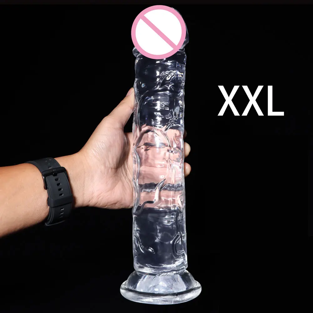 6Sizes Transparent Soft Real Vein Huge Dildo Soft Sexy Penis Adult Sex Toys For Women Men Gay Masturbate Anus Stimulate Products