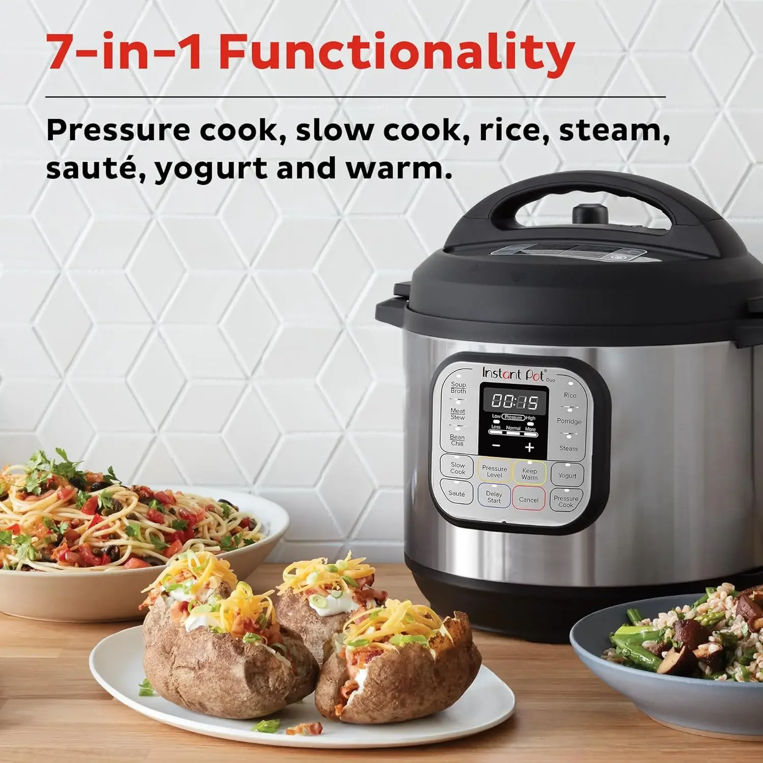 Instant Pot Duo 7-in-1 Mini Electric Pressure Cooker, Slow Rice Cooker, Steamer, Sauté, Yogurt Maker, Warmer & Sterilizer,