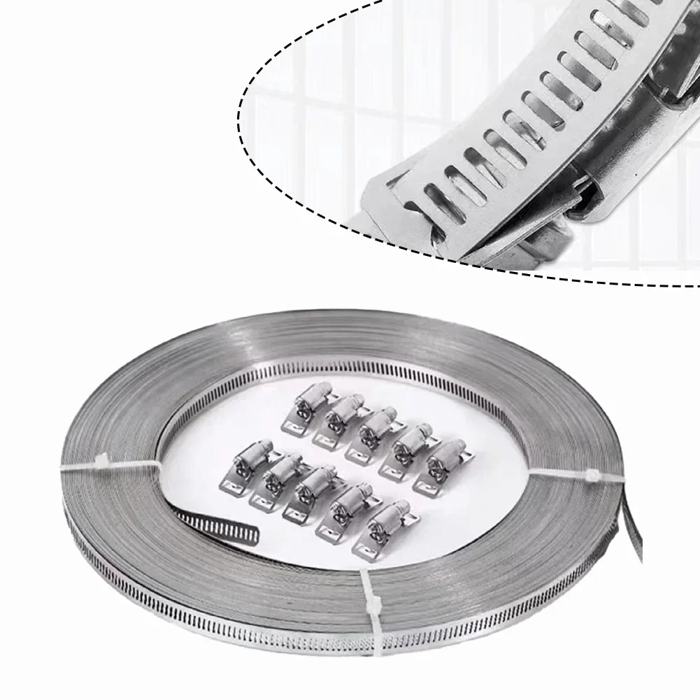 

Хомут для шланга из нержавеющей стали 304, хомут из нержавеющей стали, простой в использовании, прочно закрепленный, высококачественные материалы, нескользящий для автомобиля