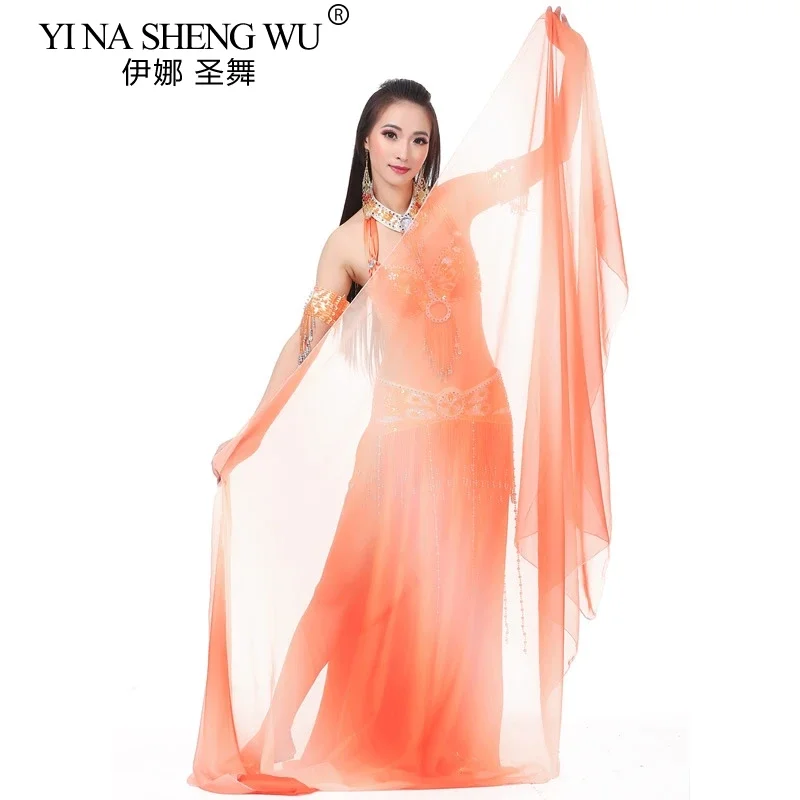 Belly Dance Veil Chiffon Veils Silk-like Bollywood Stage Performance Dancing Scarf Shawl 250cm*120cm Dance Accessories Veils