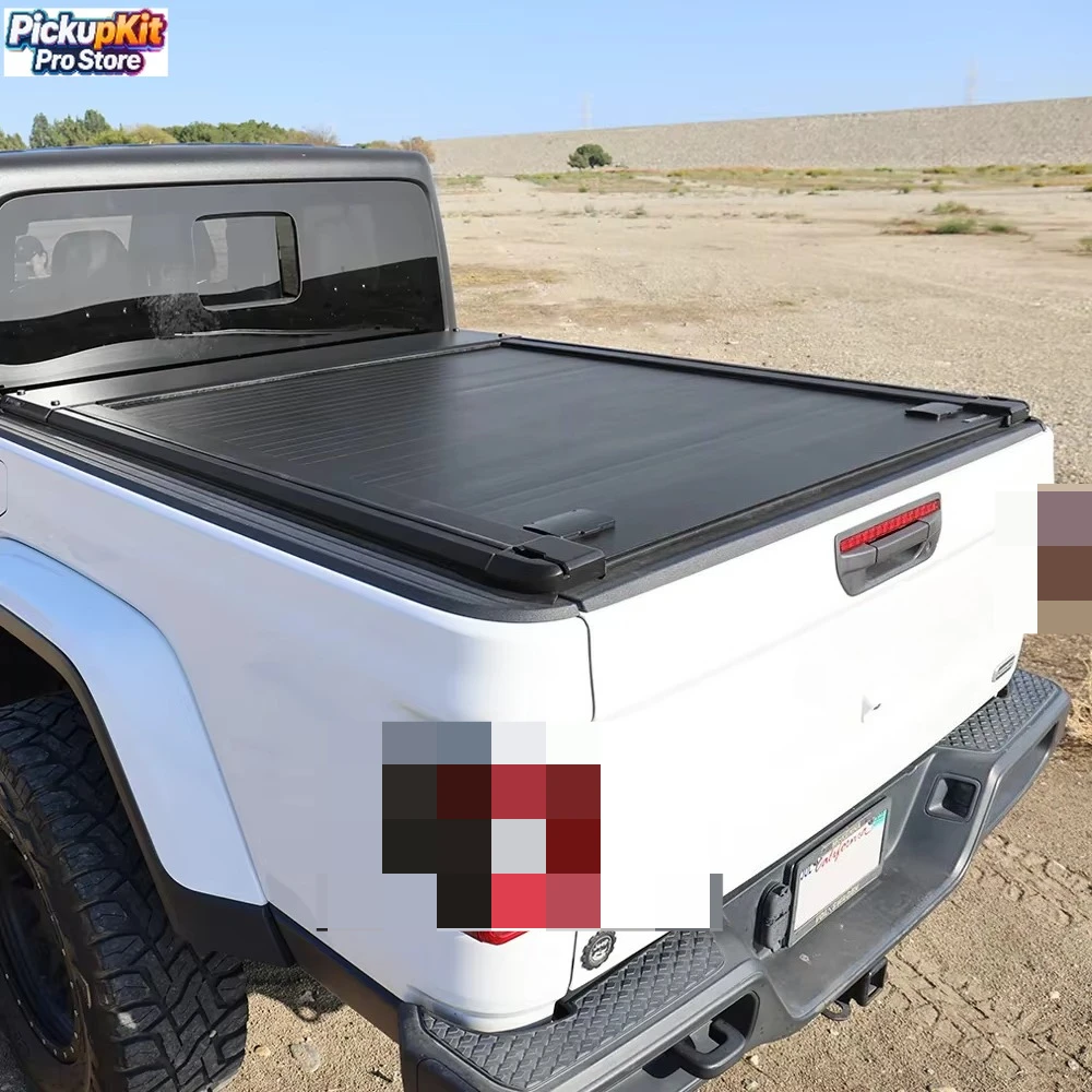 

Electric Retractable Soft Aluminium Alloy Tonneau Cover - Waterproof Locking for Gladiator Rubicon & Ranger