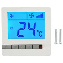 For Home Heating And Cooling Lcd Temperature Controller Abs And Pc Material Ip30 Protection Rating High Precision Sensing